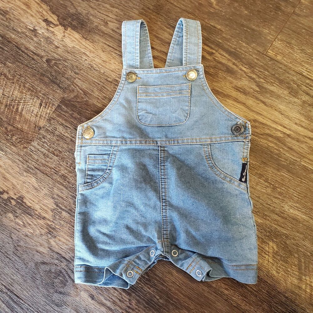 Ben Sherman Jean Overalls Baby Size 6/9 Months Lightweight Denim
